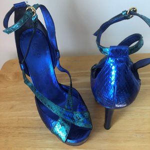 Gucci Snakeskin Platform Sandals